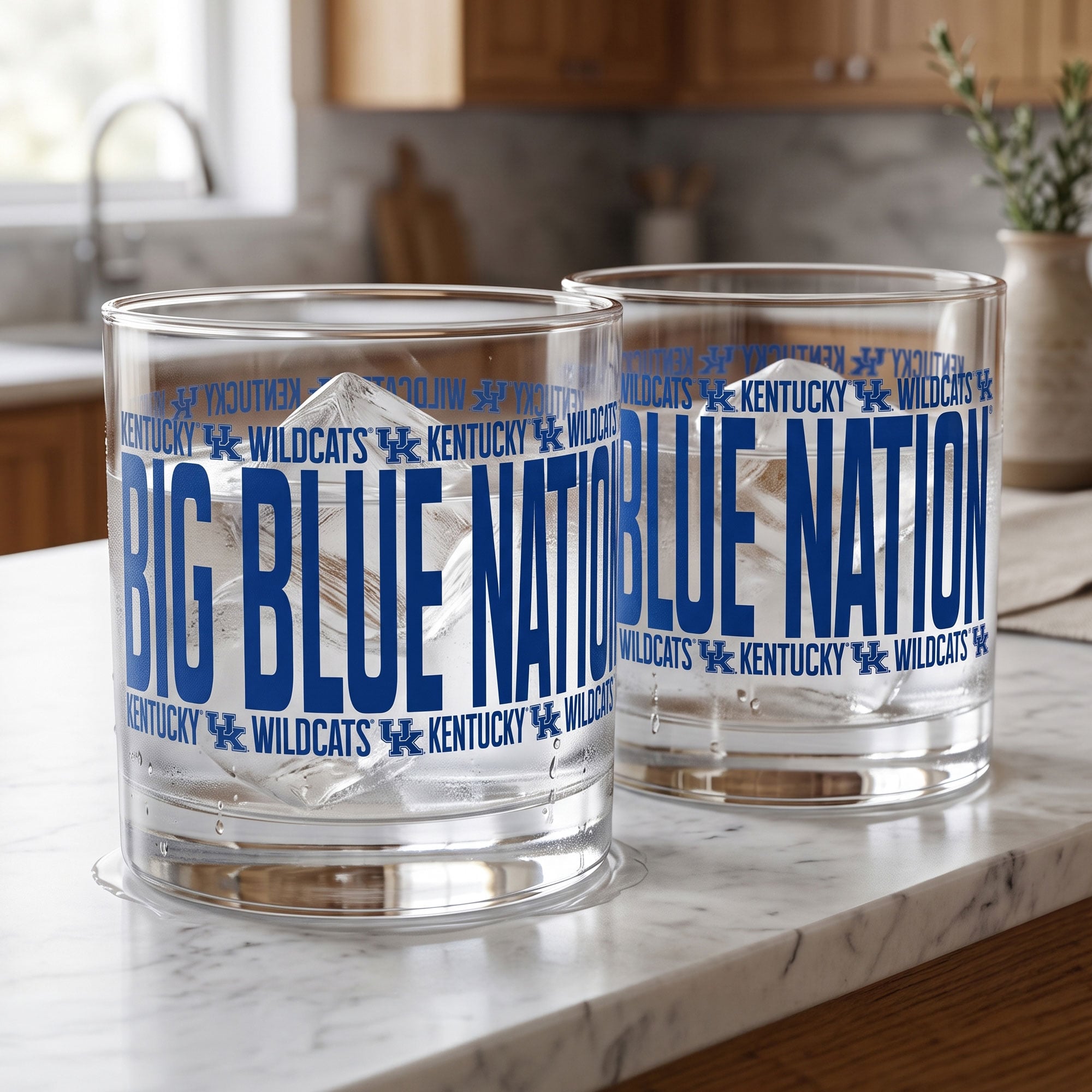 Verres à whisky surélevés Indigo Falls Kentucky Wildcats - Lot de 2