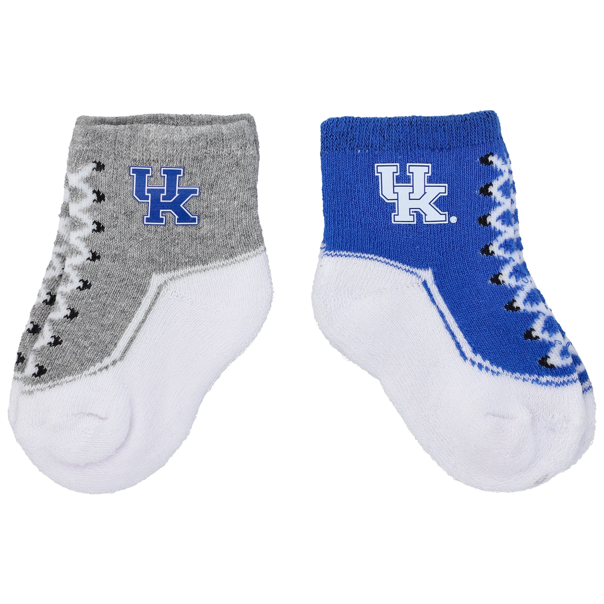 Lot de deux paires de chaussettes pour chaussures ZooZatz Kentucky Wildcats pour bébé