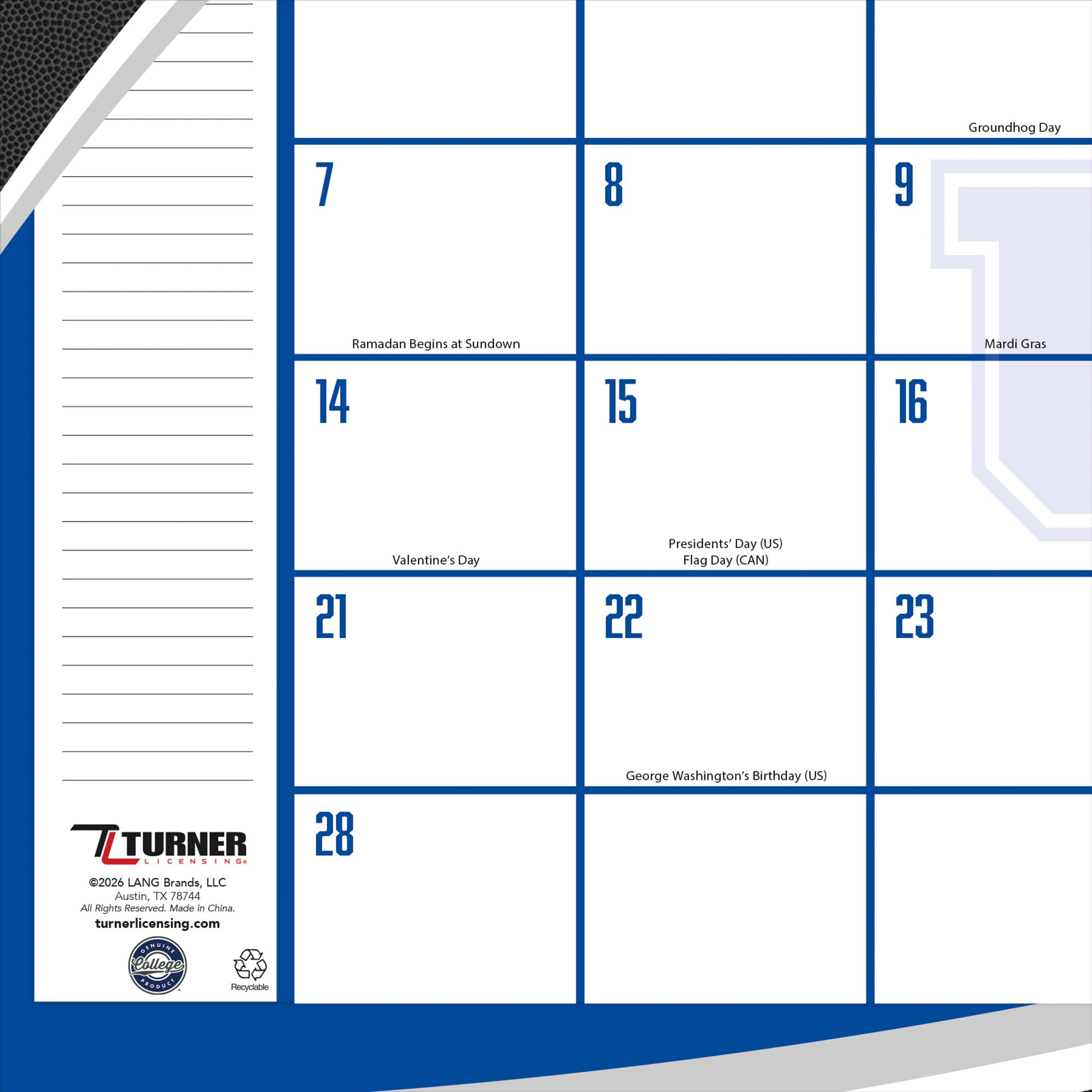 Kentucky Wildcats 17" x 11" Desk Pad Calendar