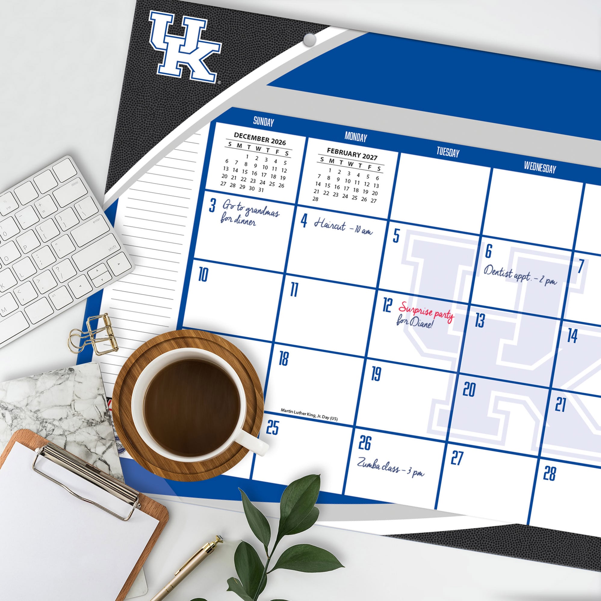 Kentucky Wildcats 17" x 11" Desk Pad Calendar