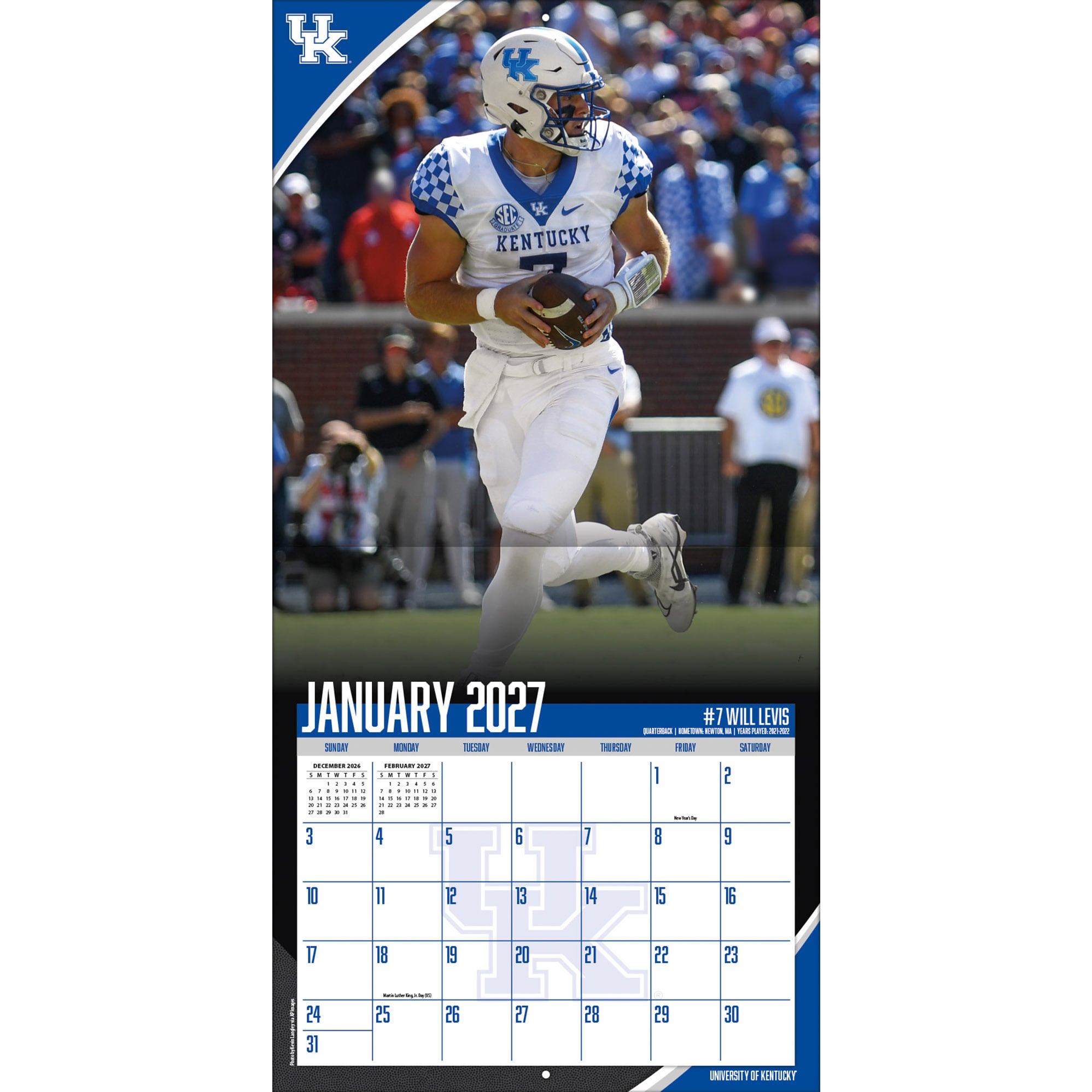 Kentucky Wildcats 2027 12” x 12” Team Wall Calendar