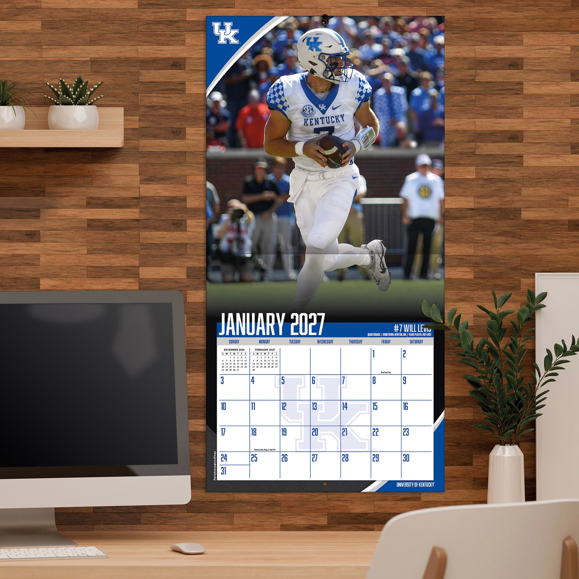 Kentucky Wildcats 2027 12” x 12” Team Wall Calendar