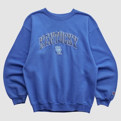 Kentucky Wildcats Champion 90s Pullover Sweatshirt - Blue - Yth L by Fanatics Real Vintage