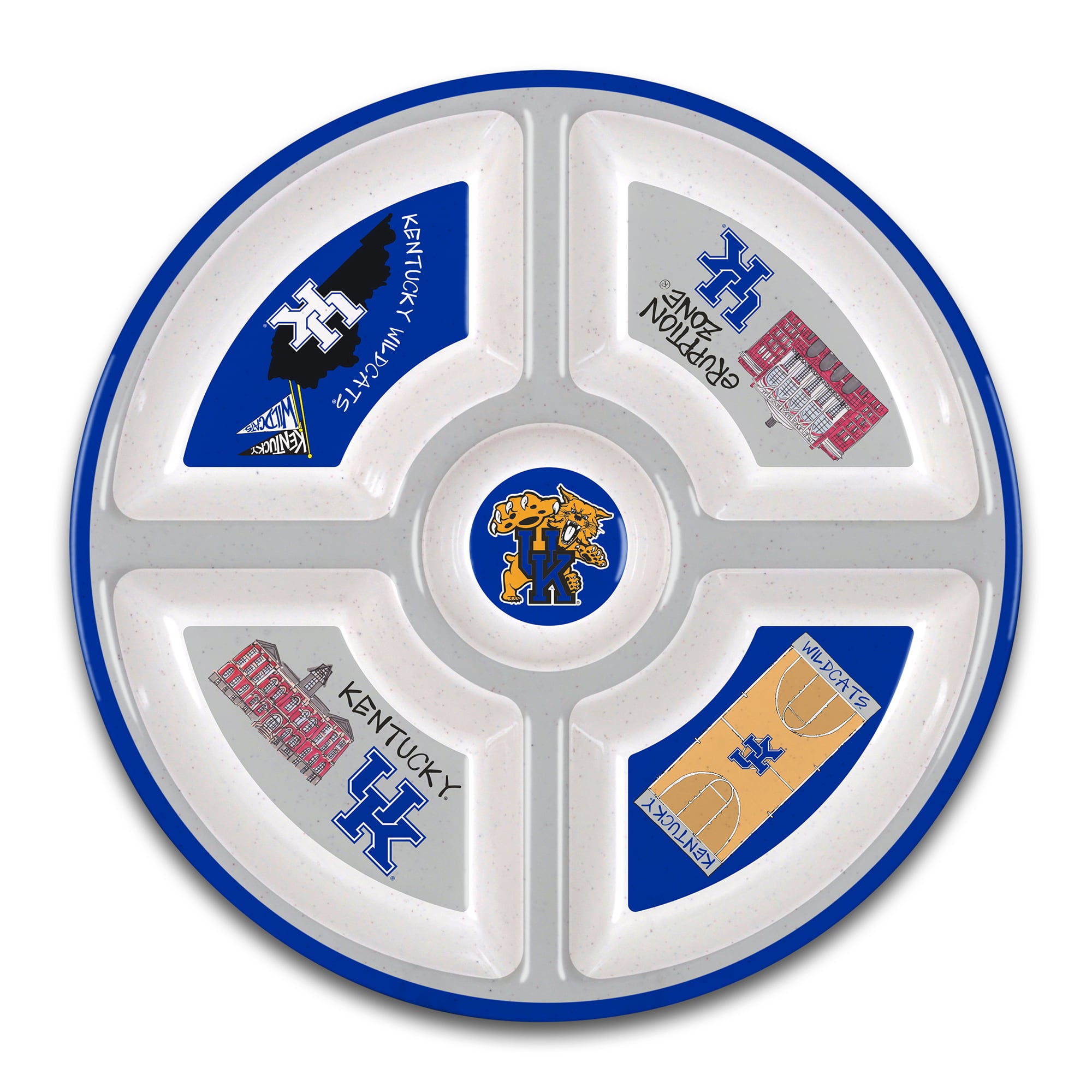 Plateau en mélamine à cinq compartiments Kentucky Wildcats