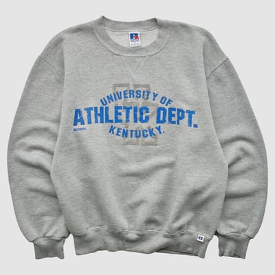 Kentucky Wildcats Russell 90s Pullover Sweatshirt - Heather Gray - XS by Fanatics Real Vintage