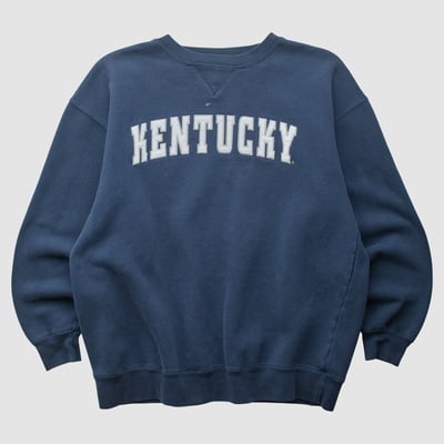 Kentucky Wildcats Team Edition Apparel 2000s Pullover Sweatshirt - Navy - M by Fanatics Real Vintage