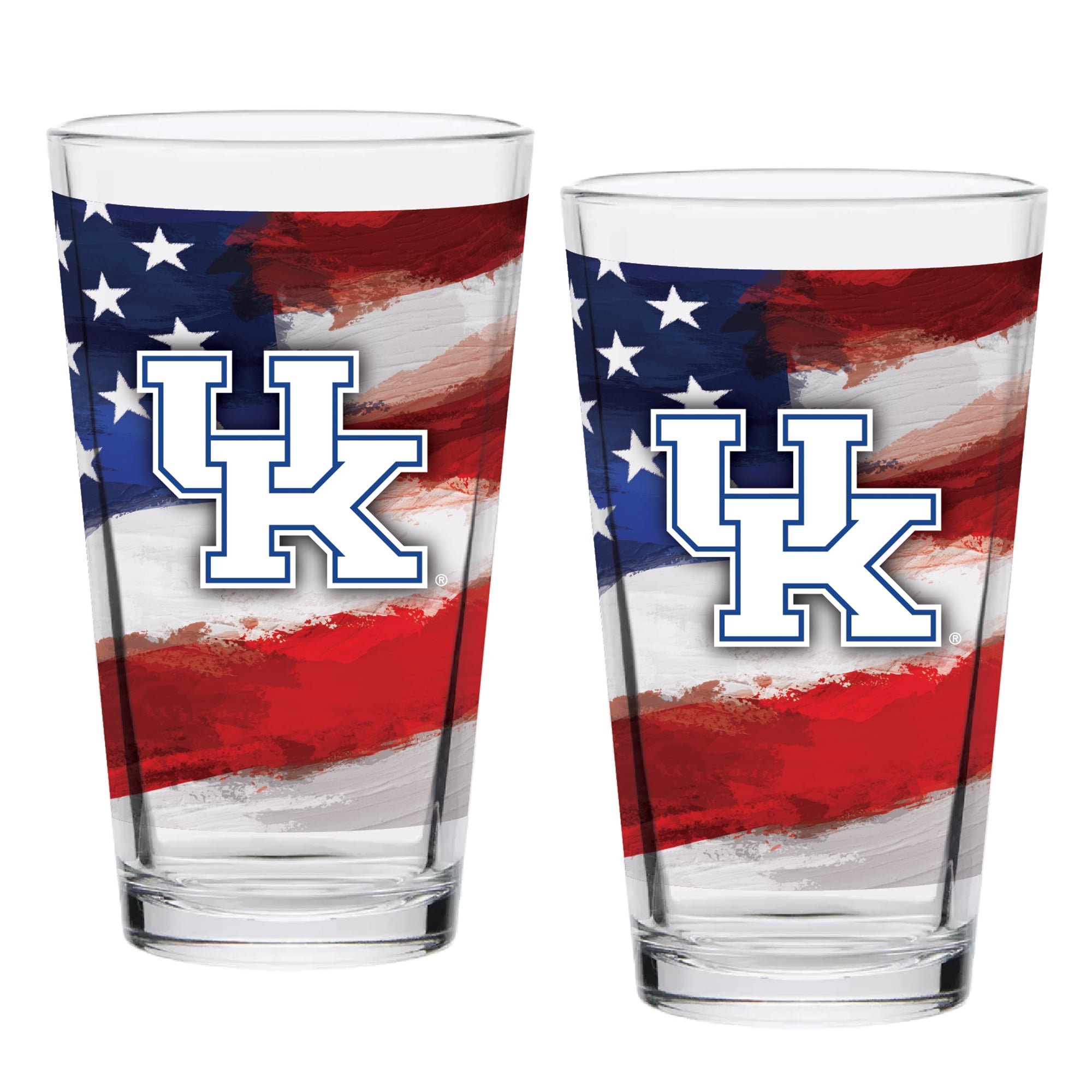 Kentucky Wildcats  Two-Pack 16oz. Americana Pint Glass Set