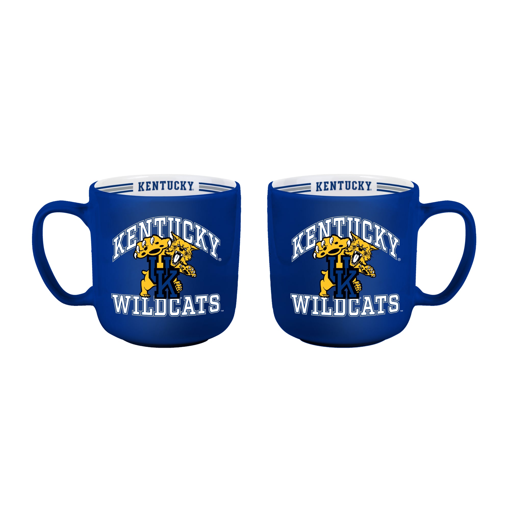 Ensemble de deux tasses rayées de 44 cl (15 oz) Logo Brands Kentucky Wildcats