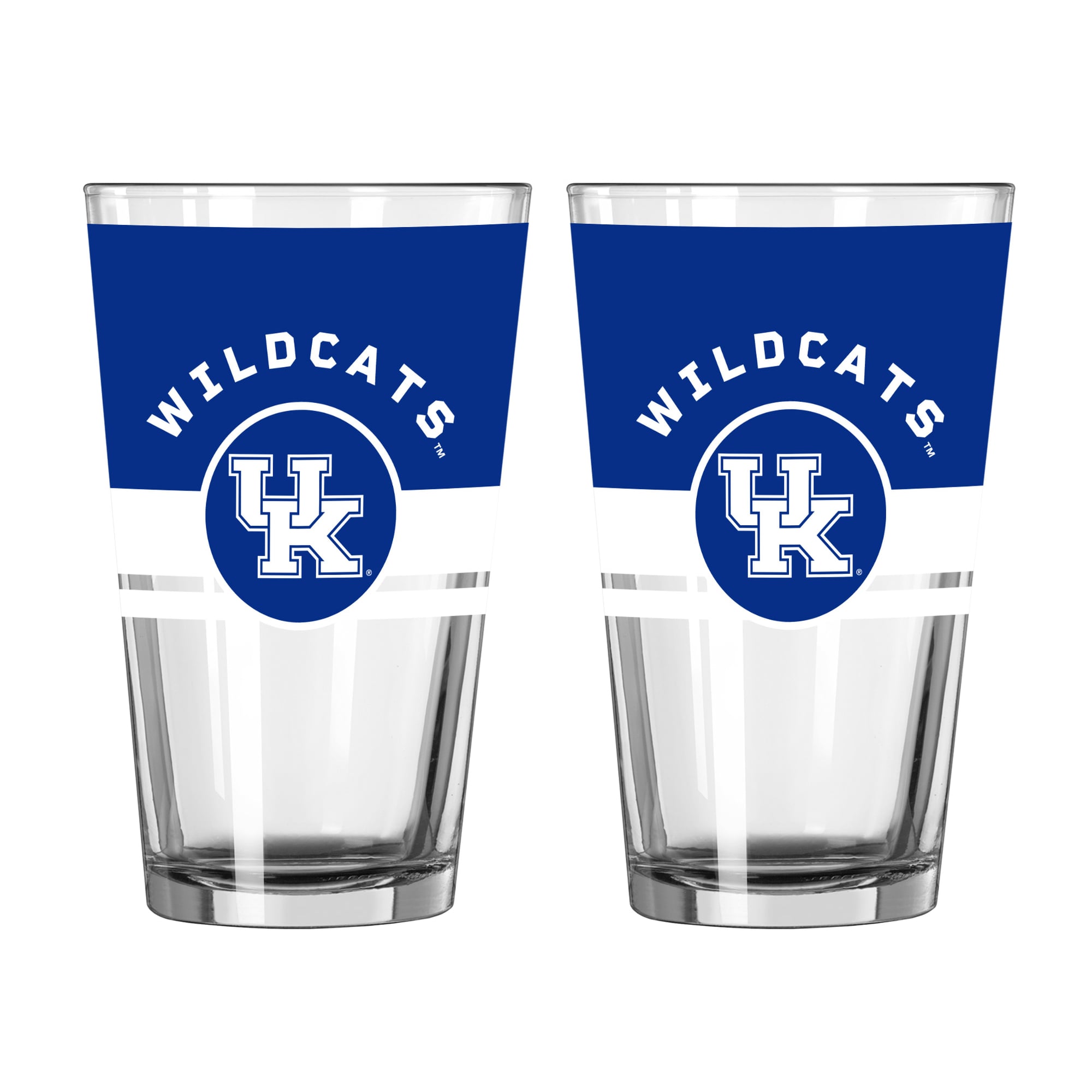 Ensemble de deux verres à bière Horizon de 473 ml (16 oz) Logo Brands Kentucky Wildcats