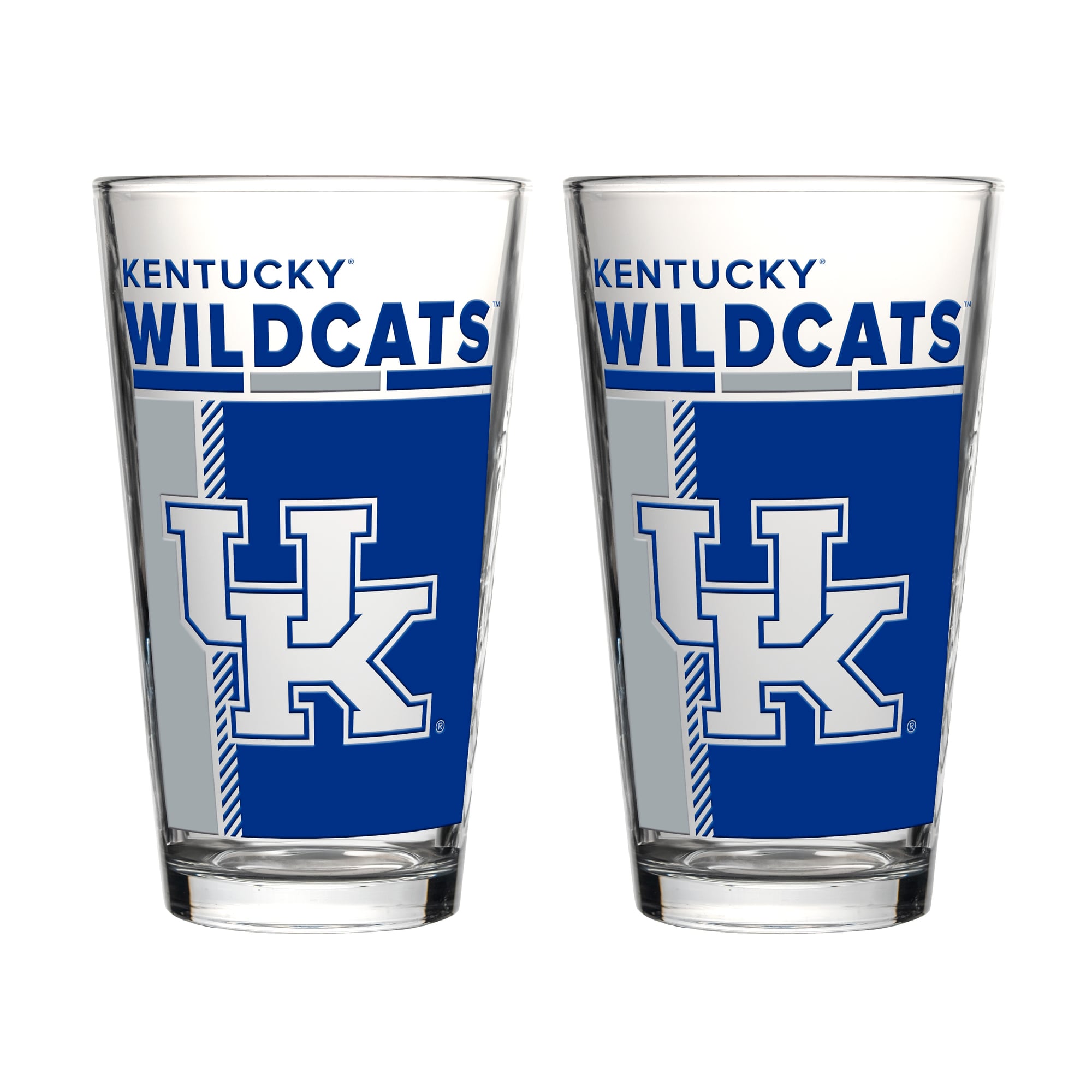 Ensemble de deux verres à bière de 473 ml (16 oz) Logo Brands Kentucky Wildcats