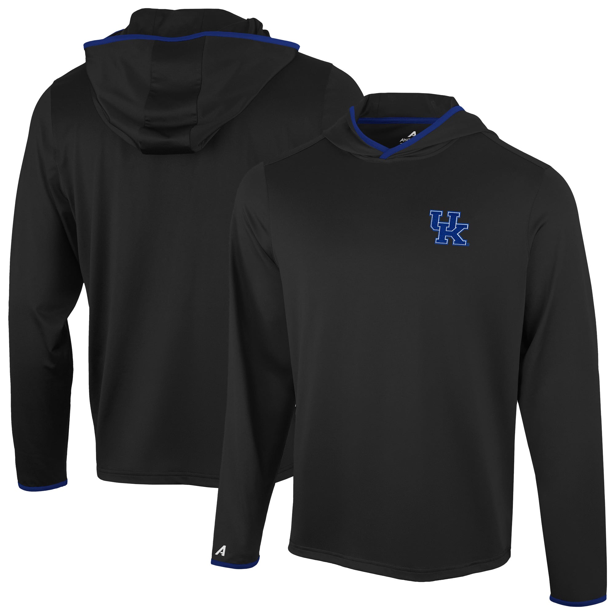 T-shirt à capuche manches longues Antigua Black Kentucky Wildcats Brink Color Pop pour homme