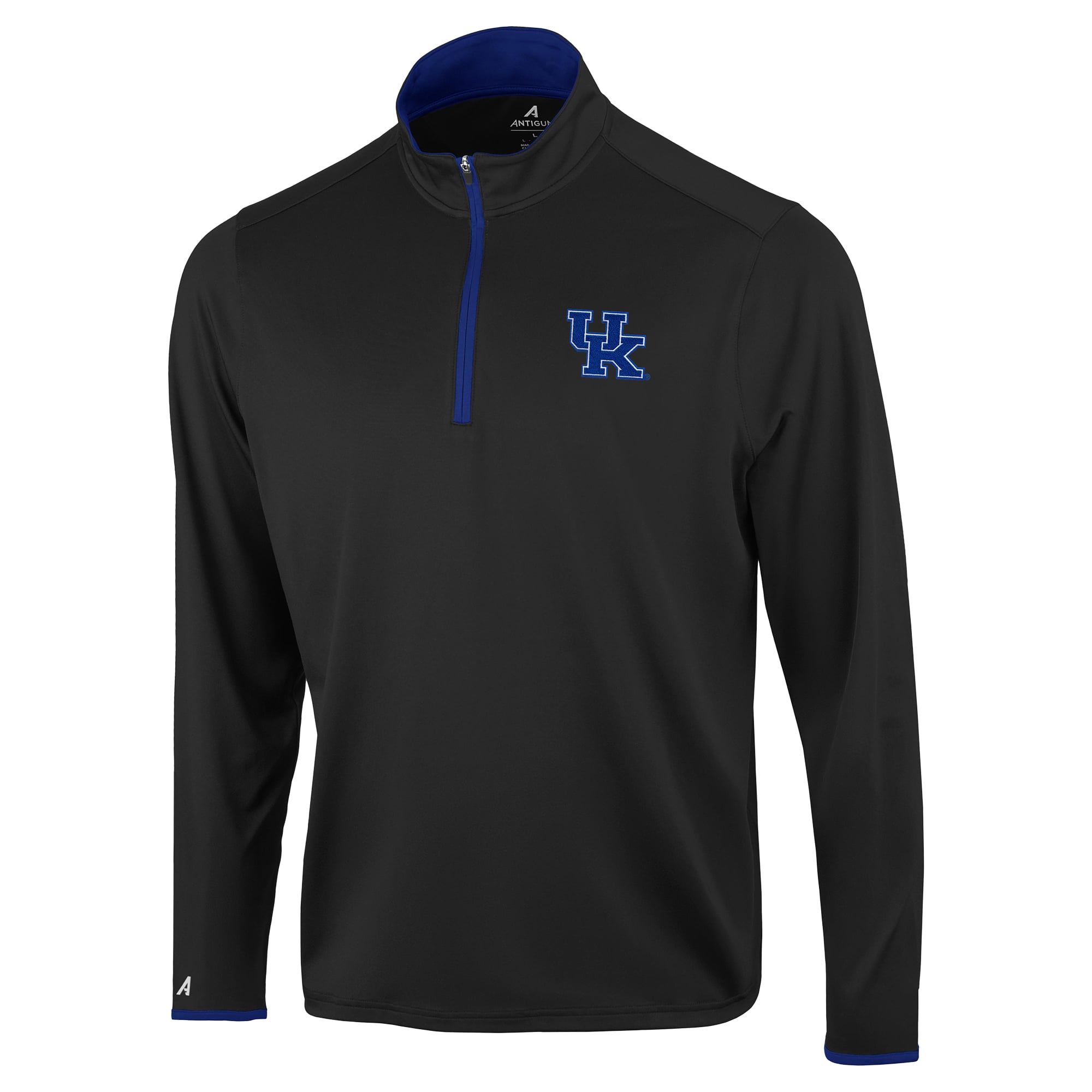 Pull à col zippé Antigua Black Kentucky Wildcats pour homme