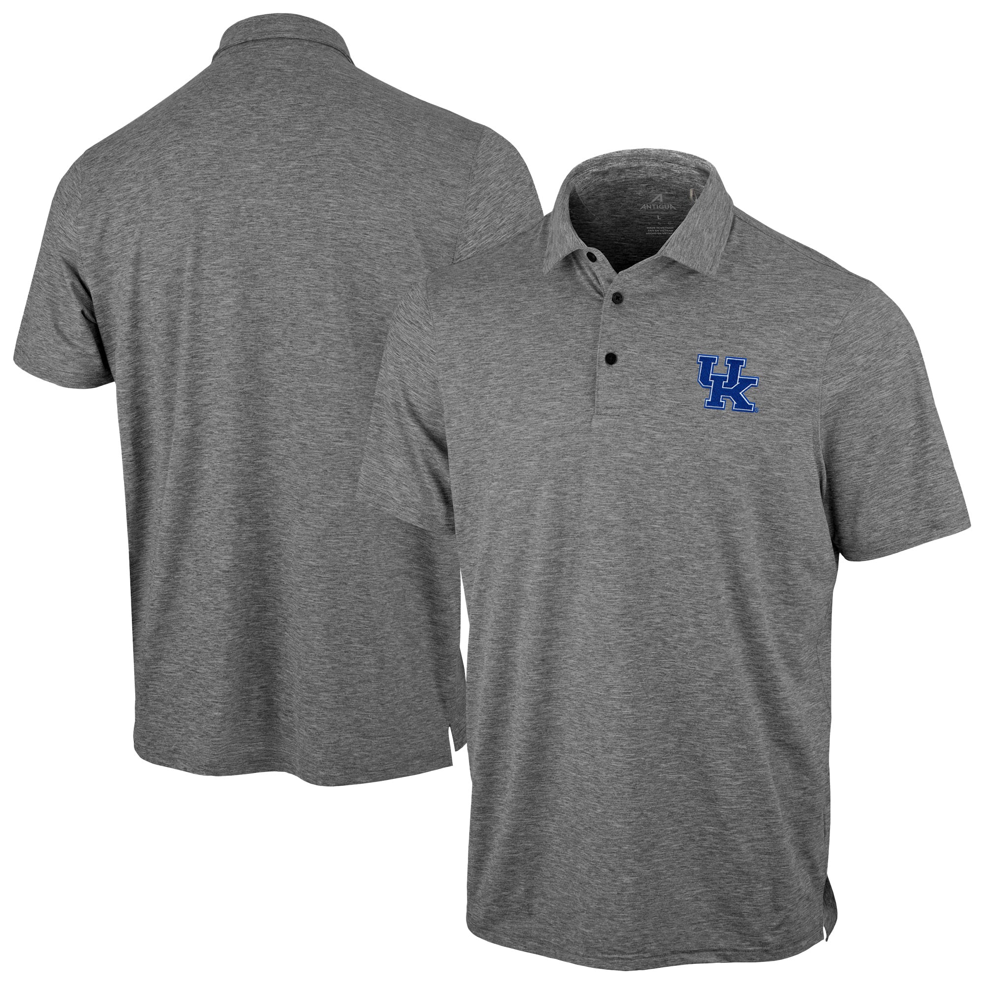 Polo statique Antigua Heather Black pour homme, Kentucky Wildcats