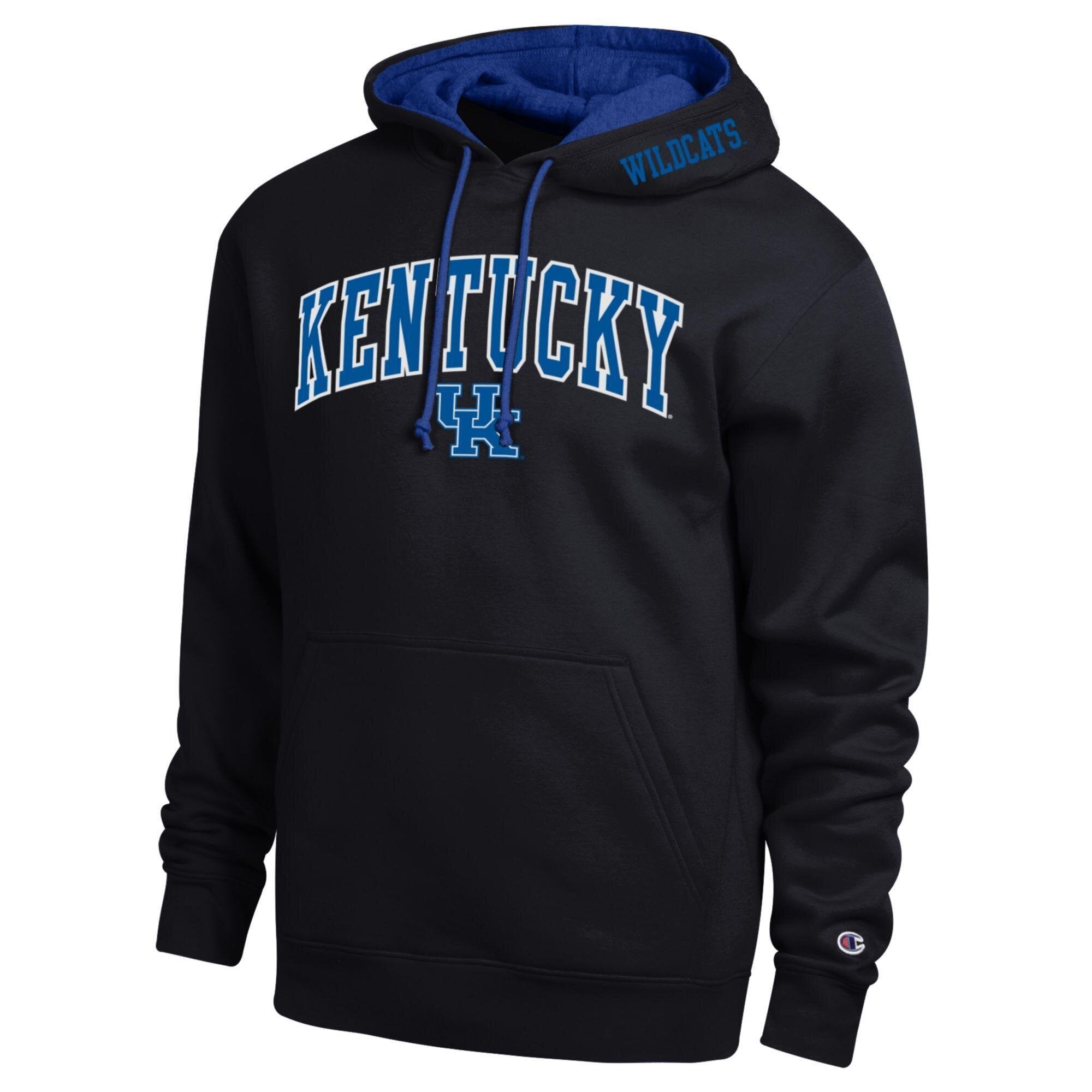 Men's Champion Royal Kentucky Wildcats Arch Tackle Twill Hoodie