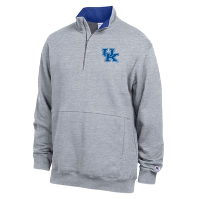  Kentucky Wildcats Champion Fleece Quarter-Zip Pullover - Heather Gray