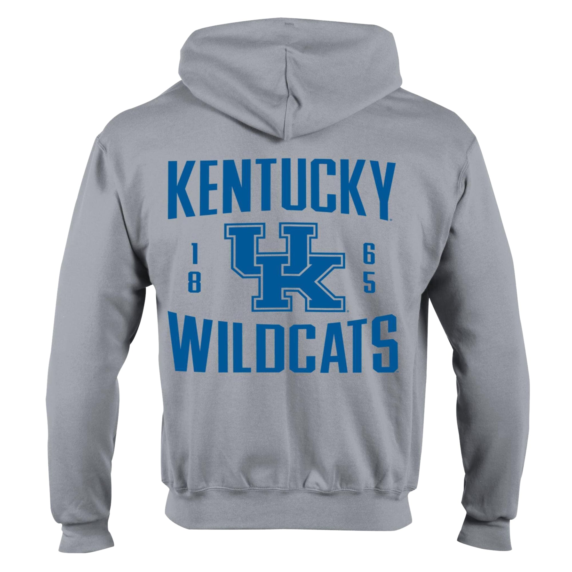 Men's Champion Heather Gray Kentucky Wildcats Varsity Powerblend Full-Zip Fleece Hoodie