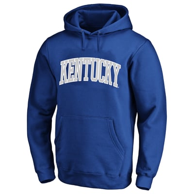  Kentucky Wildcats Champion Arch Over Tackle Twill Hoodie - Royal