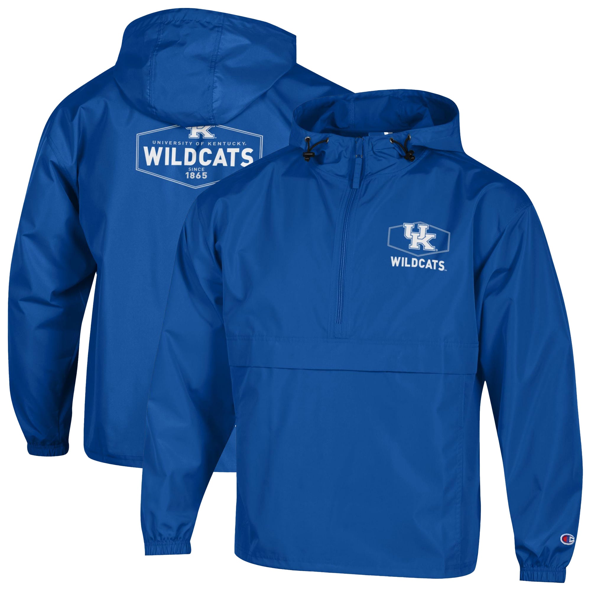 Veste à demi-zip compressible Champion Royal Kentucky Wildcats pour homme