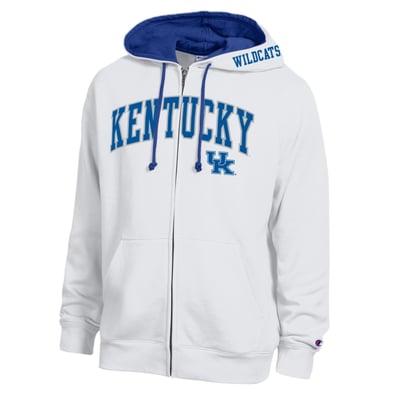 Kentucky Wildcats Champion Arch Logo Full-Zip Fleece Hoodie - White