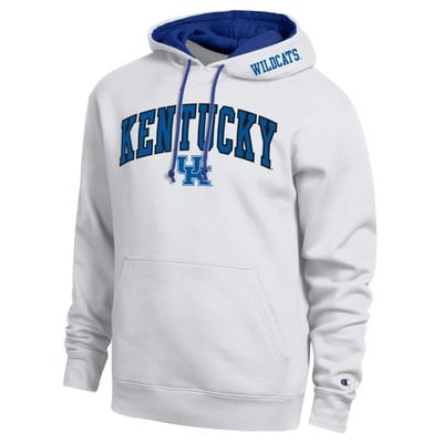 Kentucky Wildcats Champion Arch Tackle Twill Hoodie - White