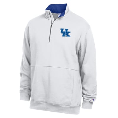  Kentucky Wildcats Champion Fleece Quarter-Zip Pullover - White