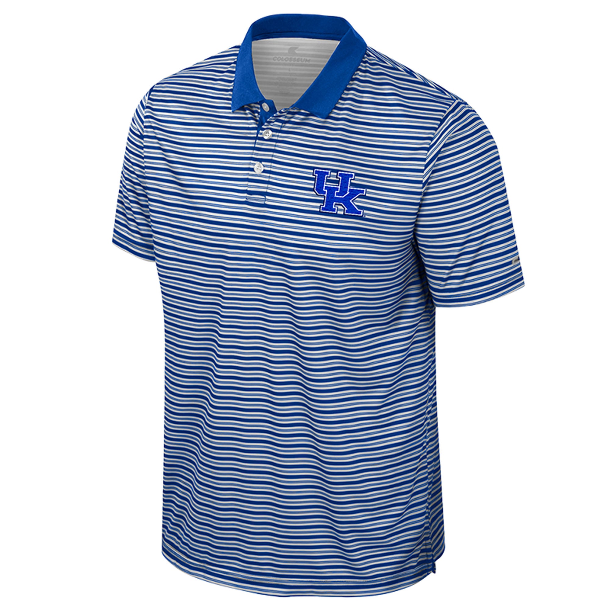 Polo rayé pour homme Colosseum Royal Kentucky Wildcats