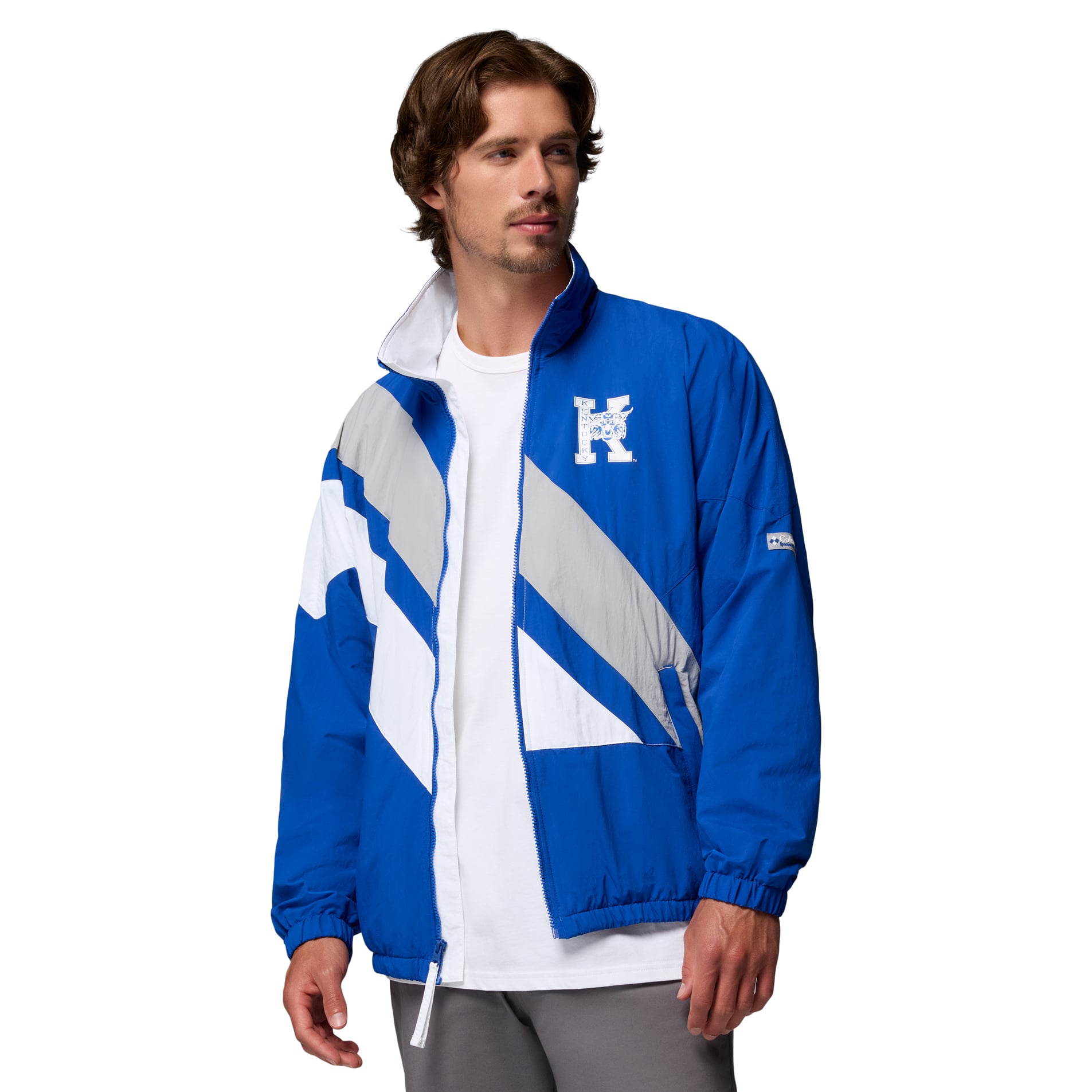 Men's Columbia Royal Kentucky Wildcats Reventure Full-Zip Windbreaker Omni-Shield Jacket