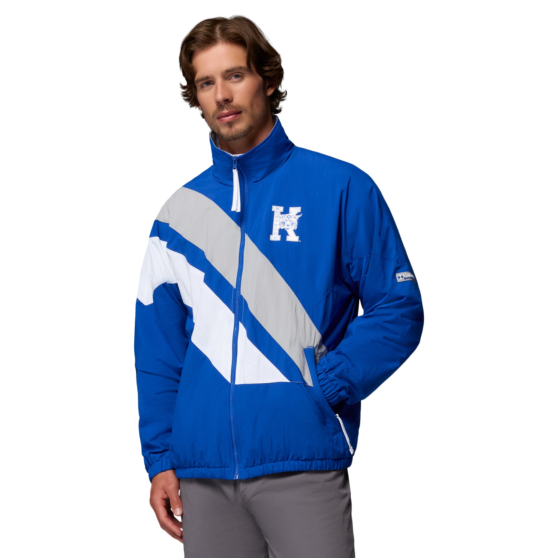 Men's Columbia Royal Kentucky Wildcats Reventure Full-Zip Windbreaker Omni-Shield Jacket