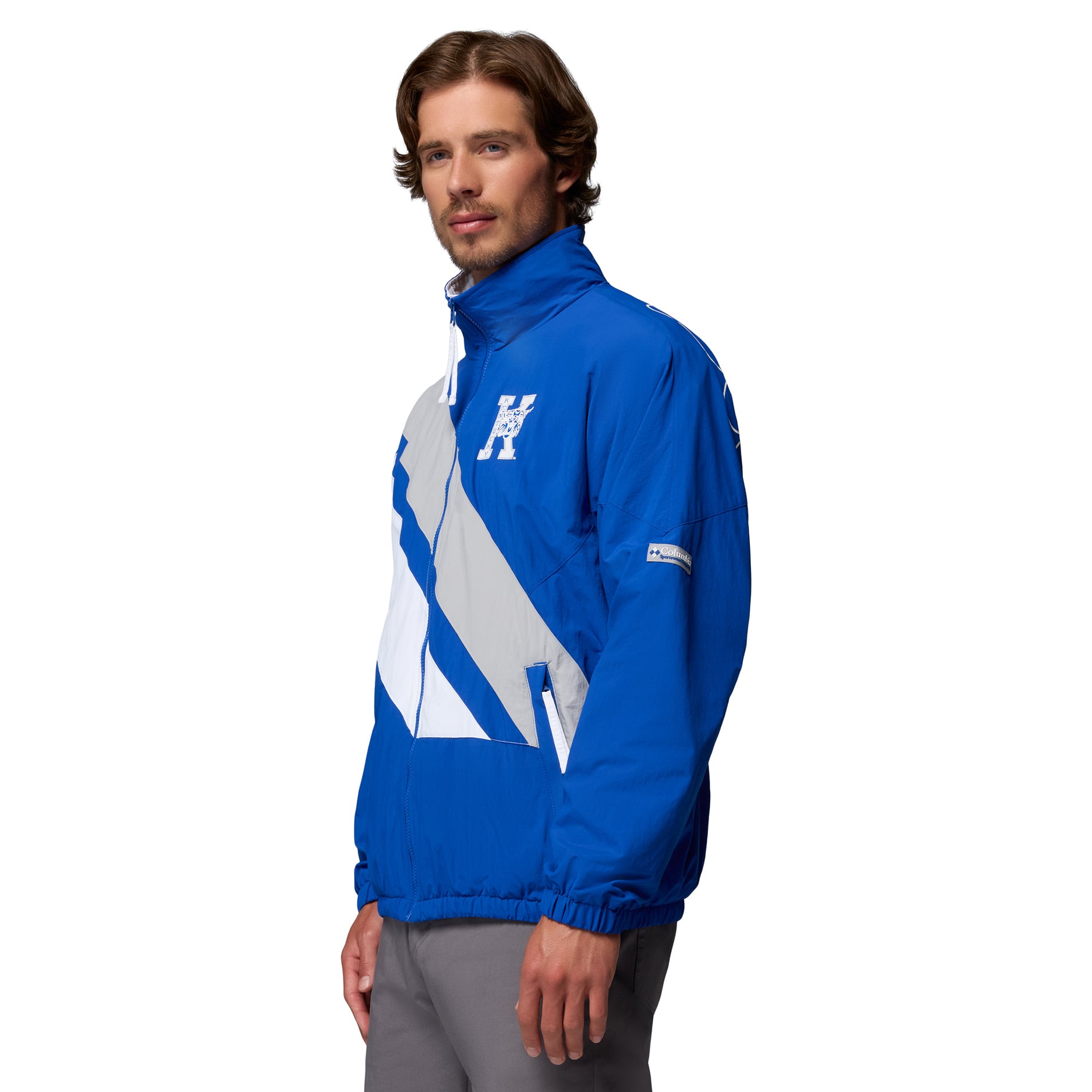 Men's Columbia Royal Kentucky Wildcats Reventure Full-Zip Windbreaker Omni-Shield Jacket