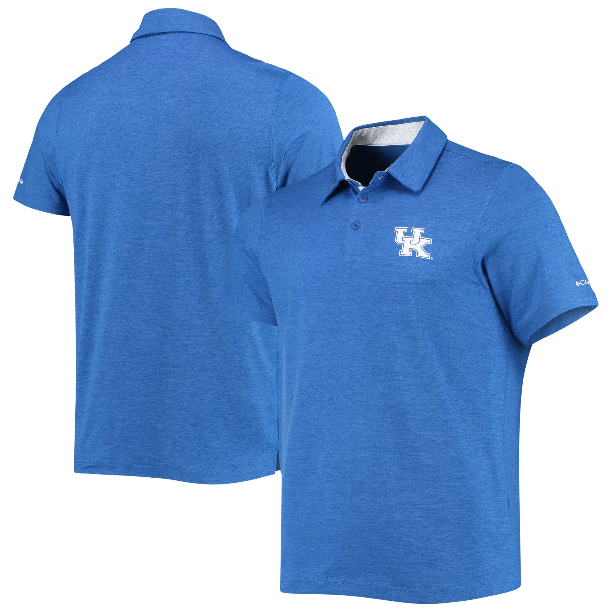 Men's Columbia  Royal Kentucky Wildcats Trail Omni-Shade Polo
