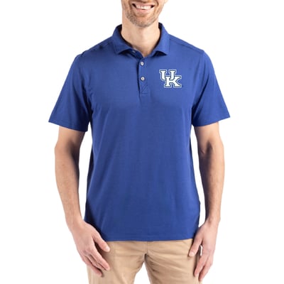 Kentucky Wildcats Cutter & Buck Coastline Epic Comfort Eco Recycled Polo - Royal