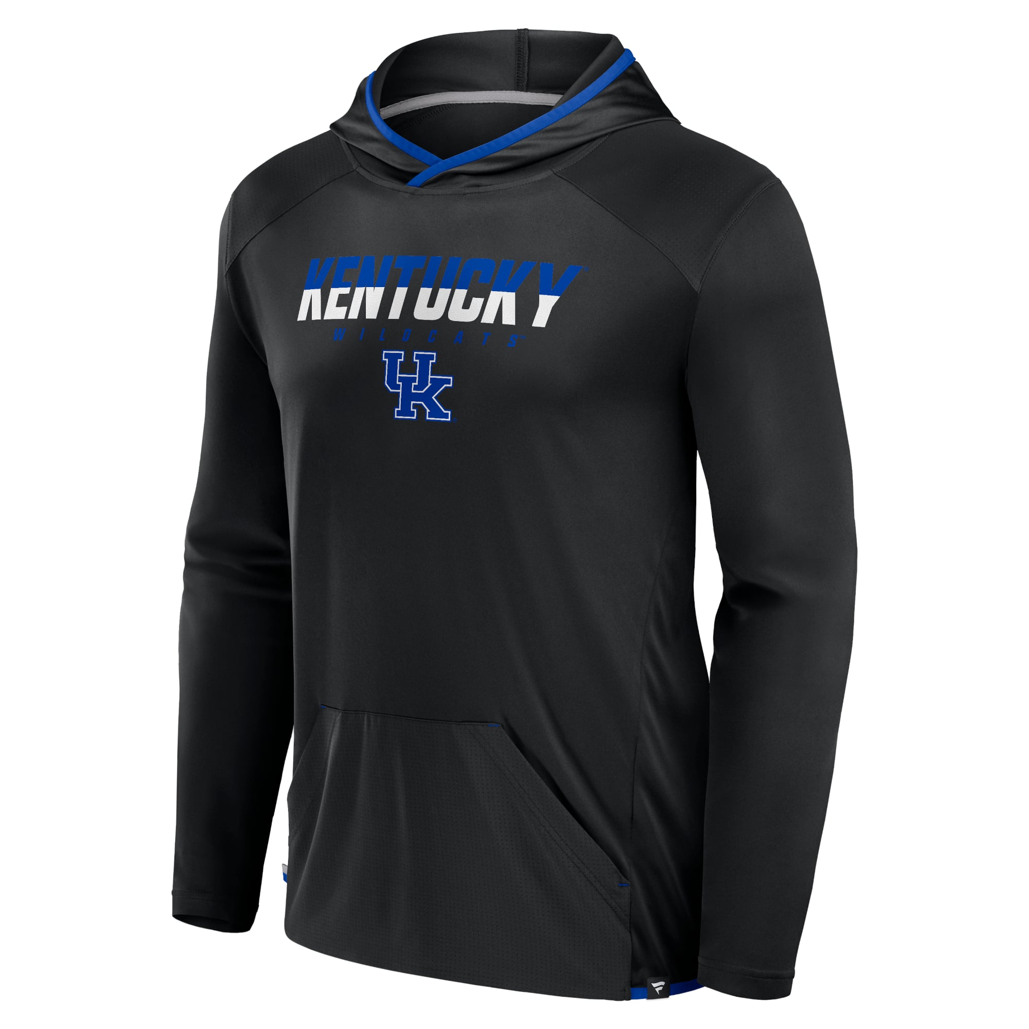 Men's Fanatics Black/Royal Kentucky Wildcats Transitional Pullover Hooded T-Shirt