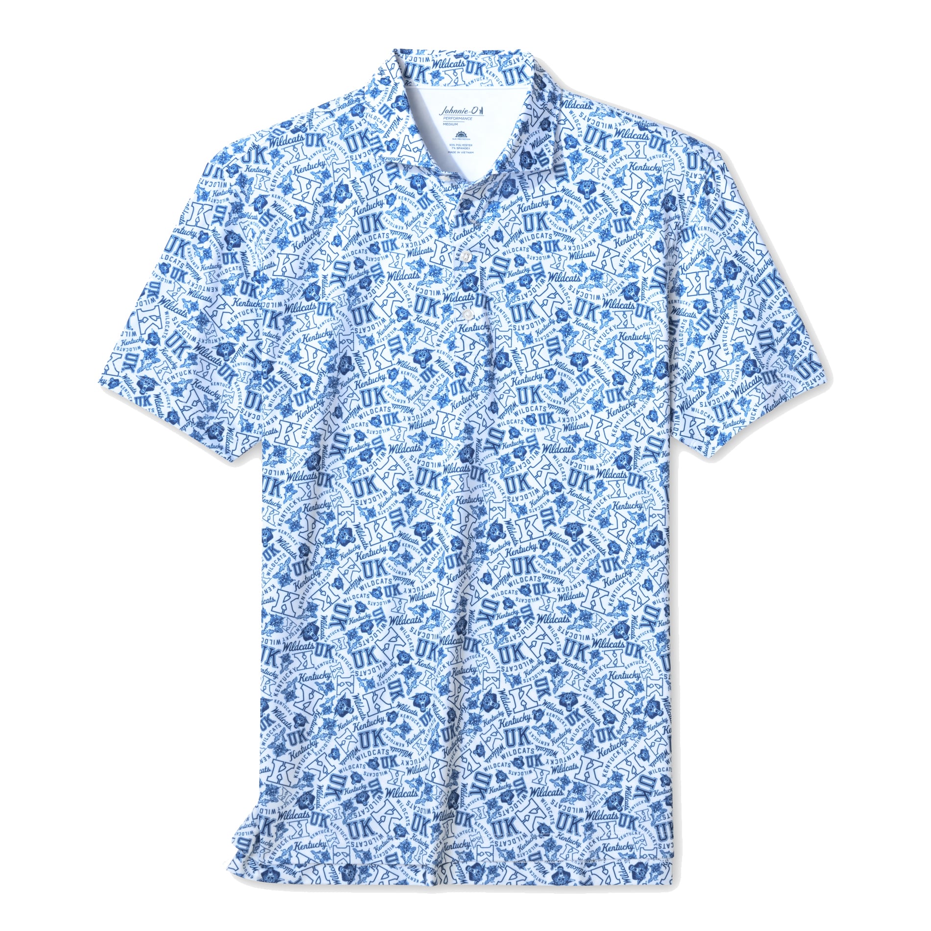 Polo Galvin blanc johnnie-O pour homme, Kentucky Wildcats