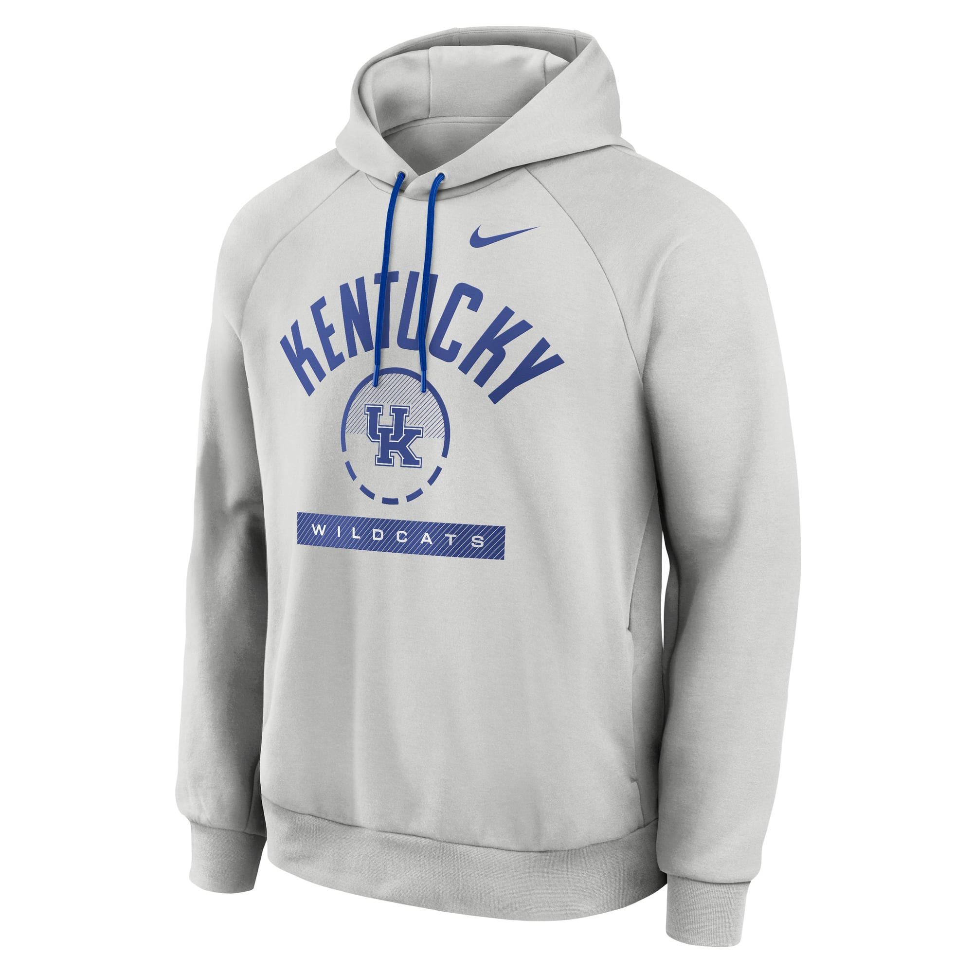 Men's Nike  Gray Kentucky Wildcats Courtside Practice Dri-FIT Raglan Fleece Hoodie