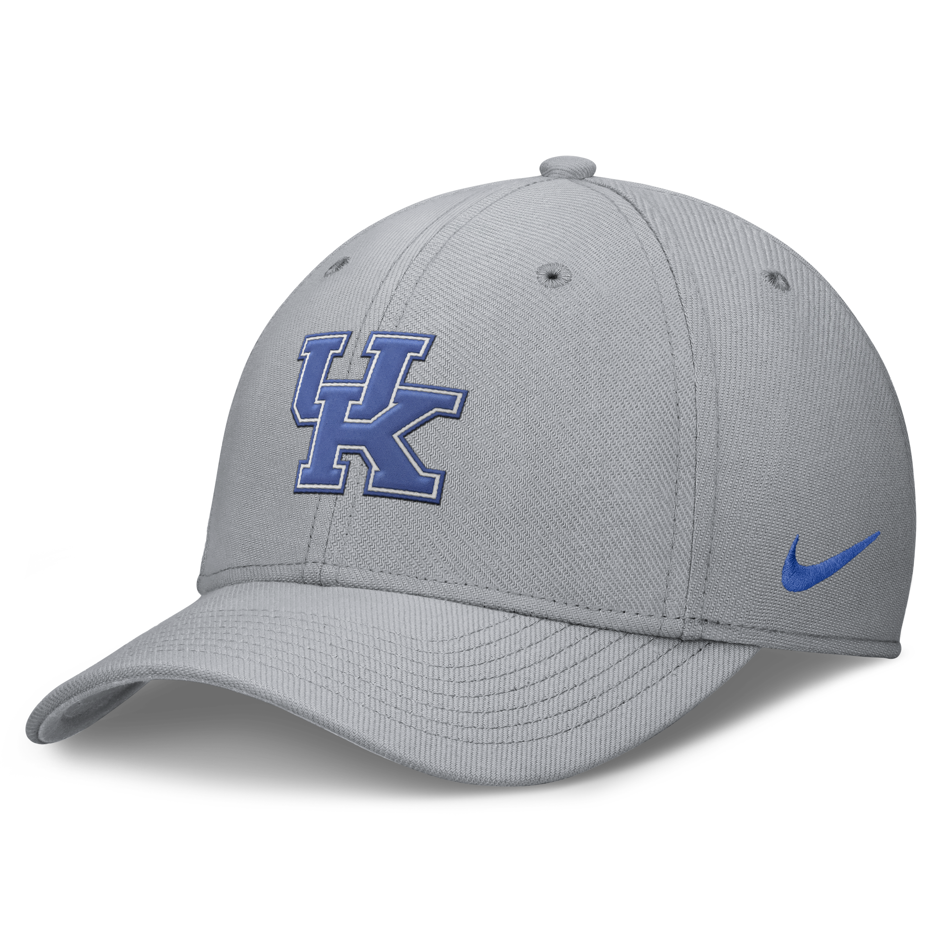 Men's Nike Gray Kentucky Wildcats Rise SwooshFlex Dri-FIT Hat