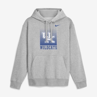  Kentucky Wildcats Nike Primetime Gradient Square Club Hoodie - Heather Gray
