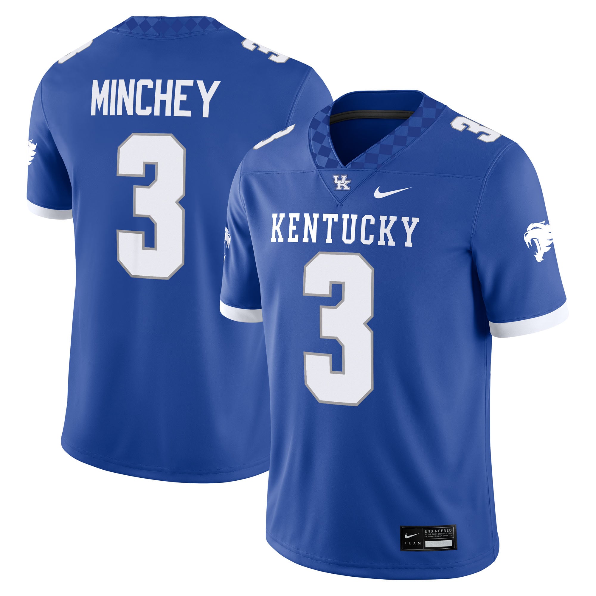 Maillot domicile Nike Kenny Minchey Royal Kentucky Wildcats pour homme