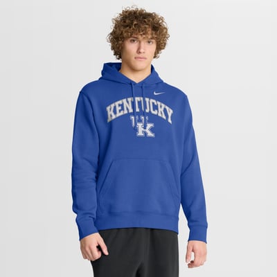 Kentucky Wildcats Nike Club Fleece Arch Pullover Hoodie - Royal