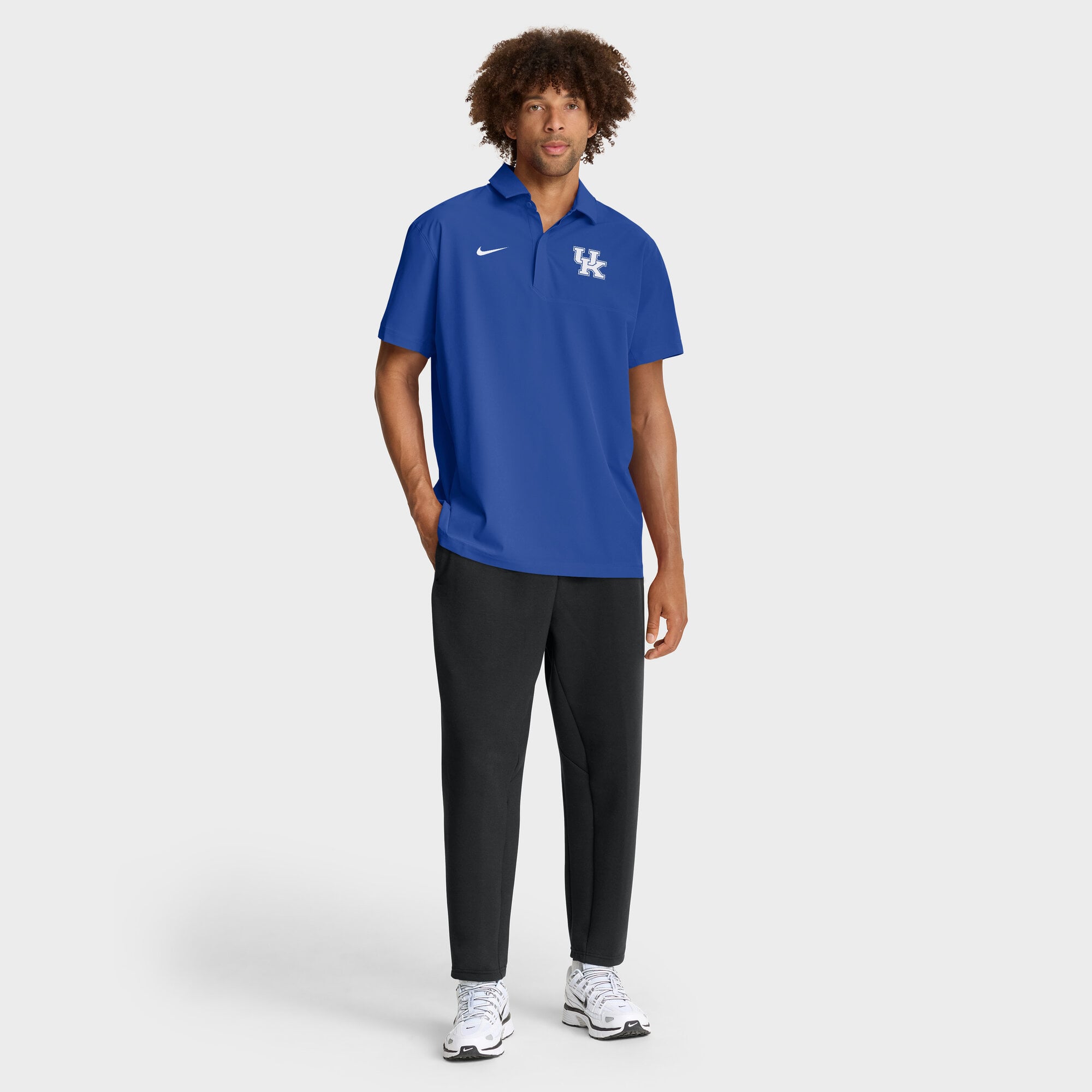 Men's Nike Royal Kentucky Wildcats Coaches Sideline Dri-FIT Polo
