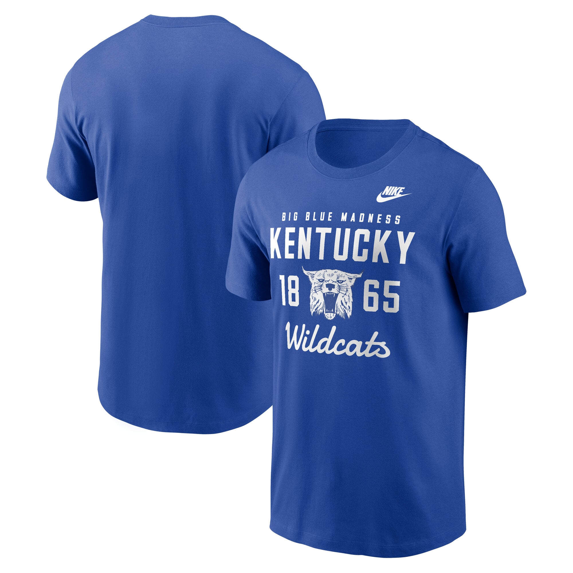 Men's Nike Royal Kentucky Wildcats Legacy Stacked Established T-Shirt