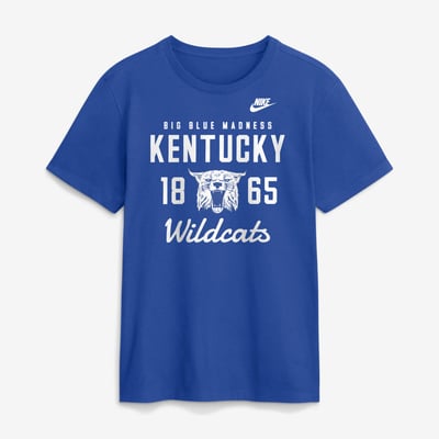  Kentucky Wildcats Nike Legacy Stacked Established T-Shirt - Royal