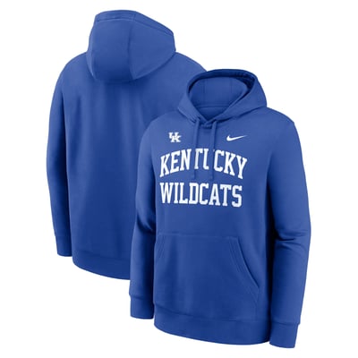  Kentucky Wildcats Nike Primetime Arched Club Fleece Pullover Hoodie - Royal