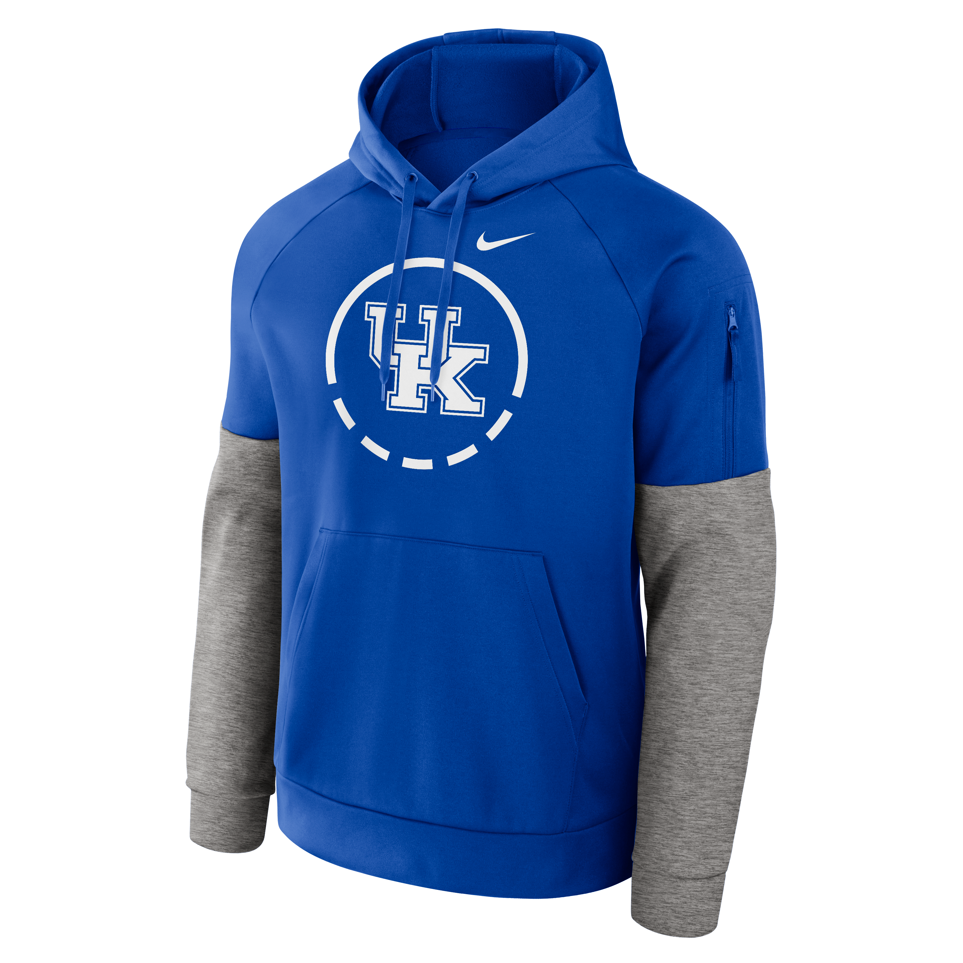 Sweat à capuche raglan en polaire Therma-FIT Nike Royal Kentucky Wildcats Primetime Basketball pour homme