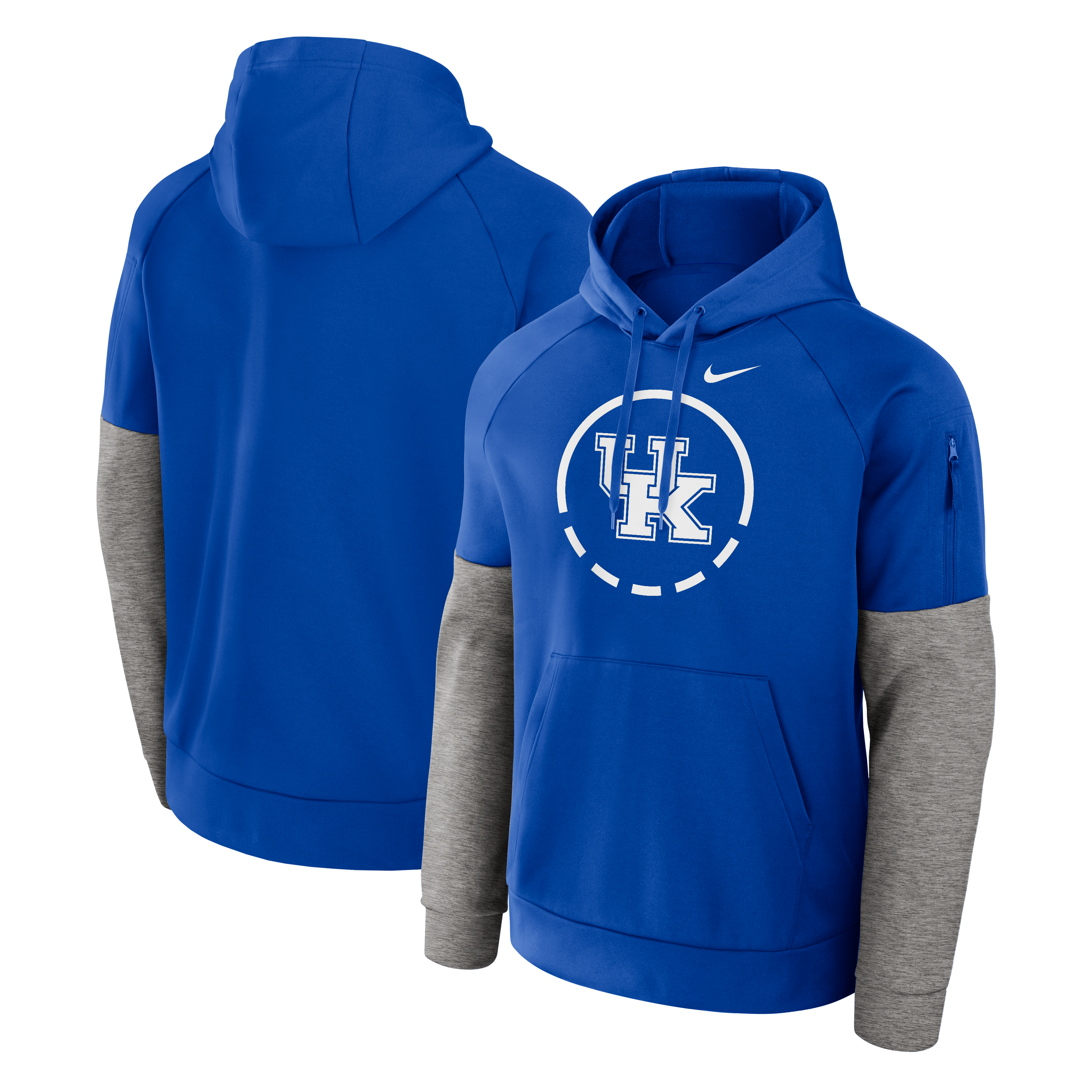 Sweat à capuche raglan en polaire Therma-FIT Nike Royal Kentucky Wildcats Primetime Basketball pour homme