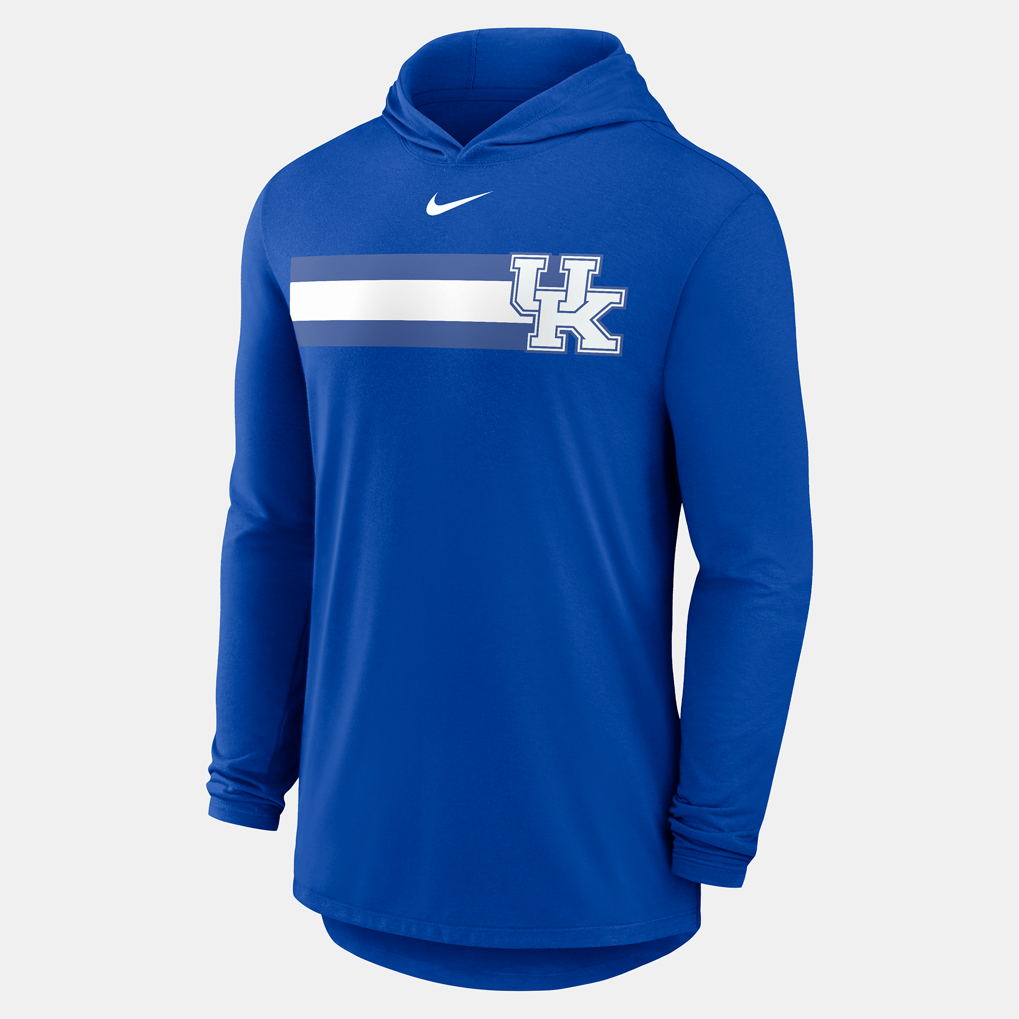Men's Nike Royal Kentucky Wildcats Primetime Pattern Tri-Blend Dri-FIT Long Sleeve Hooded T-Shirt