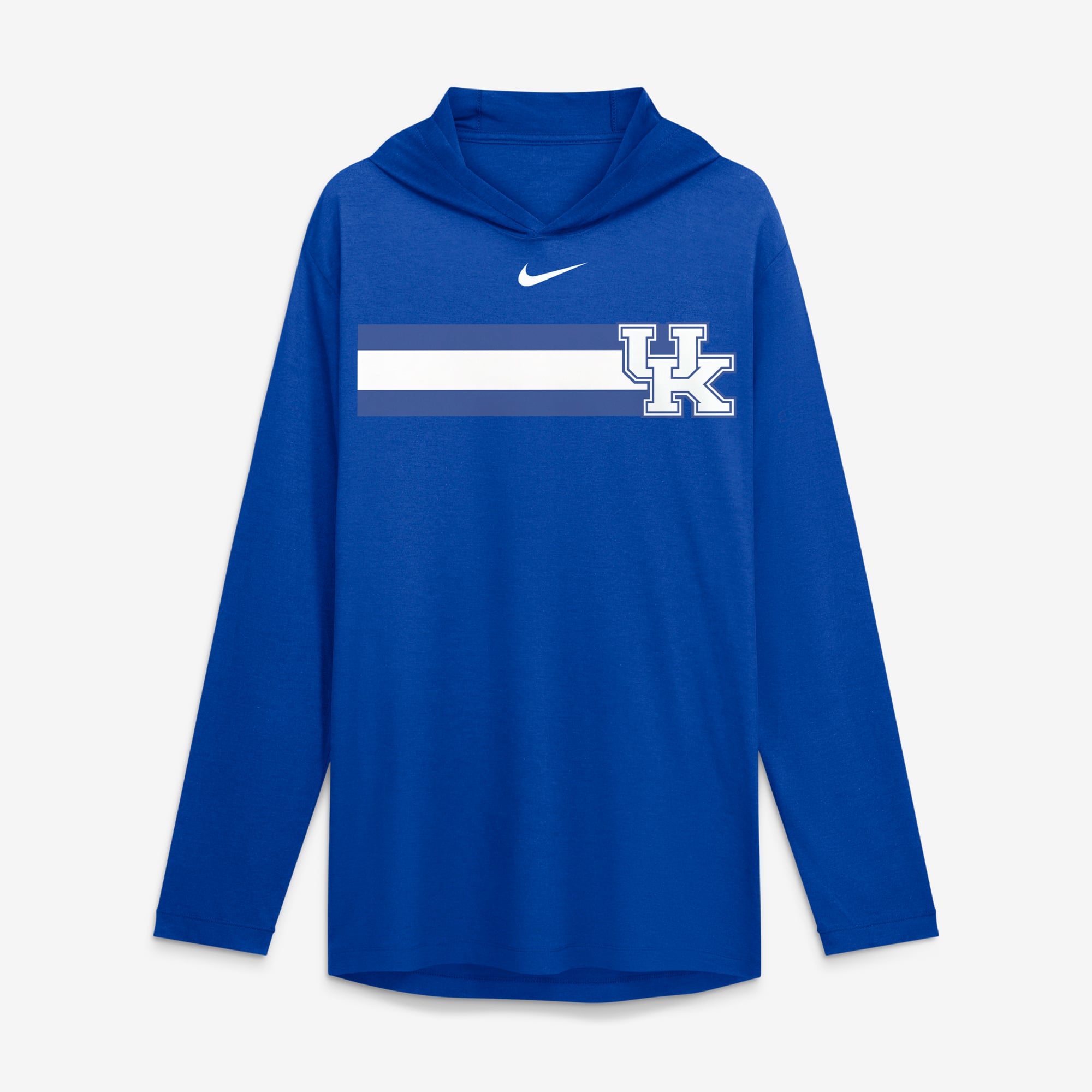 Men's Nike Royal Kentucky Wildcats Primetime Pattern Tri-Blend Dri-FIT Long Sleeve Hooded T-Shirt
