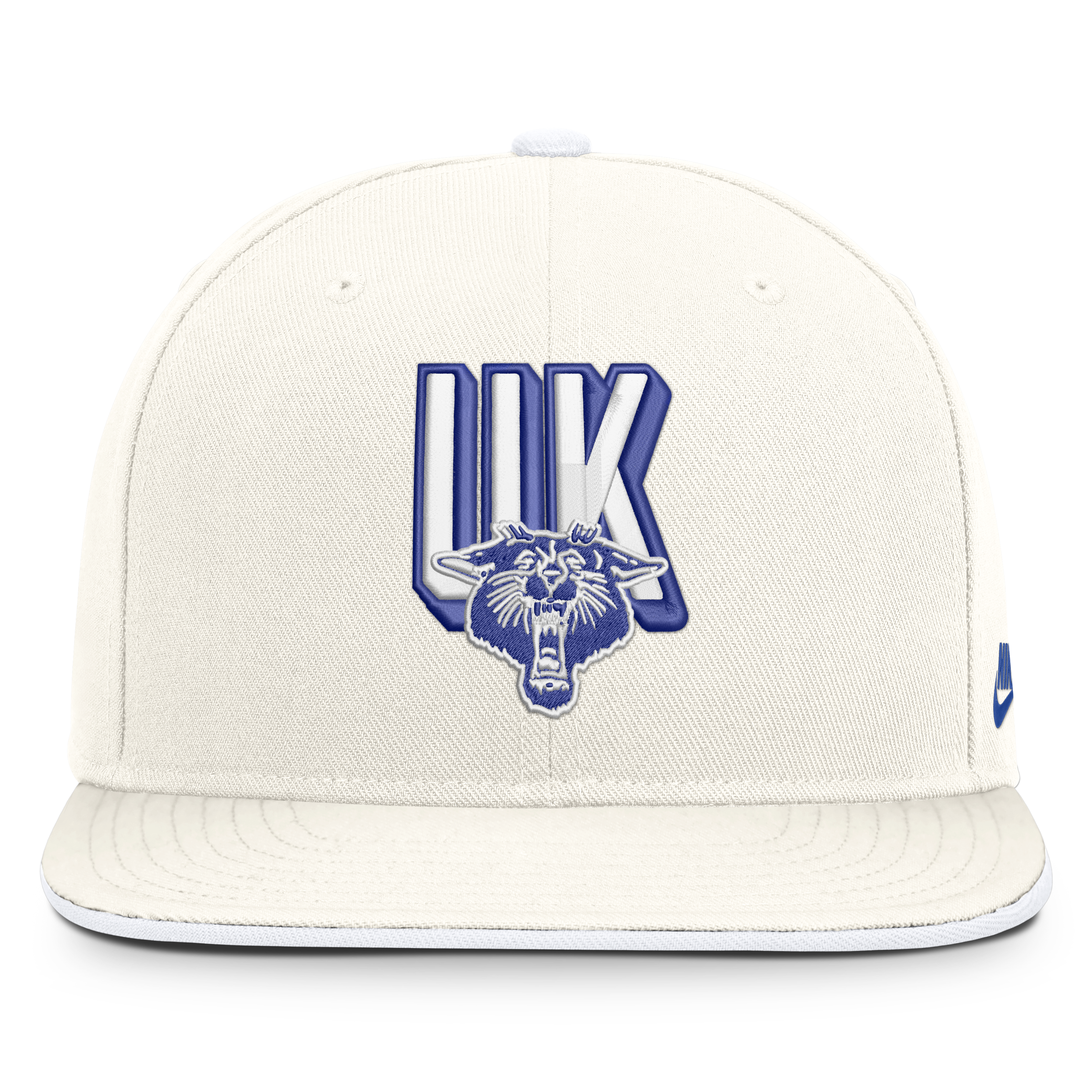 Men's Nike  White Kentucky Wildcats Legacy Letter & Mascot Pro Snapback Hat