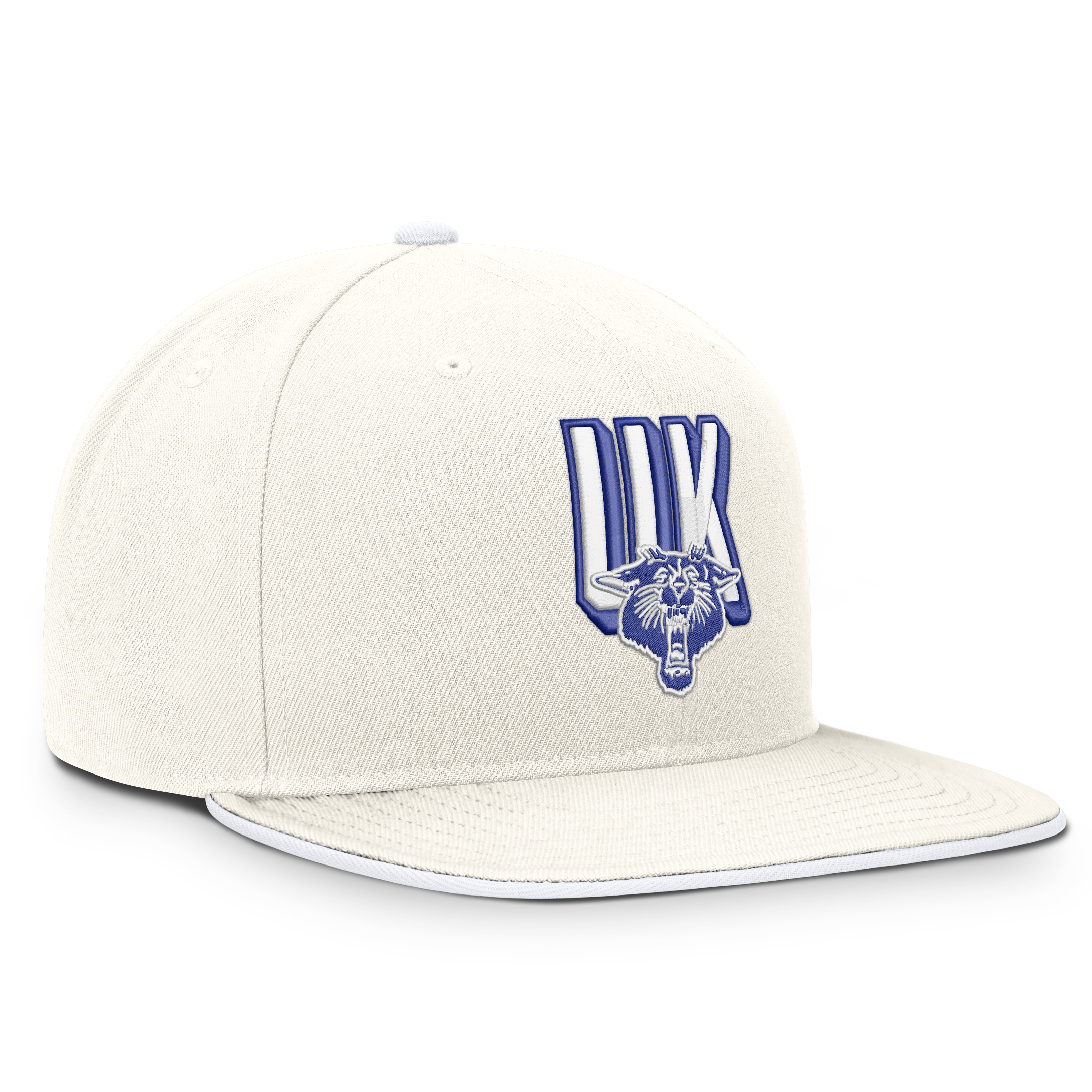 Men's Nike  White Kentucky Wildcats Legacy Letter & Mascot Pro Snapback Hat