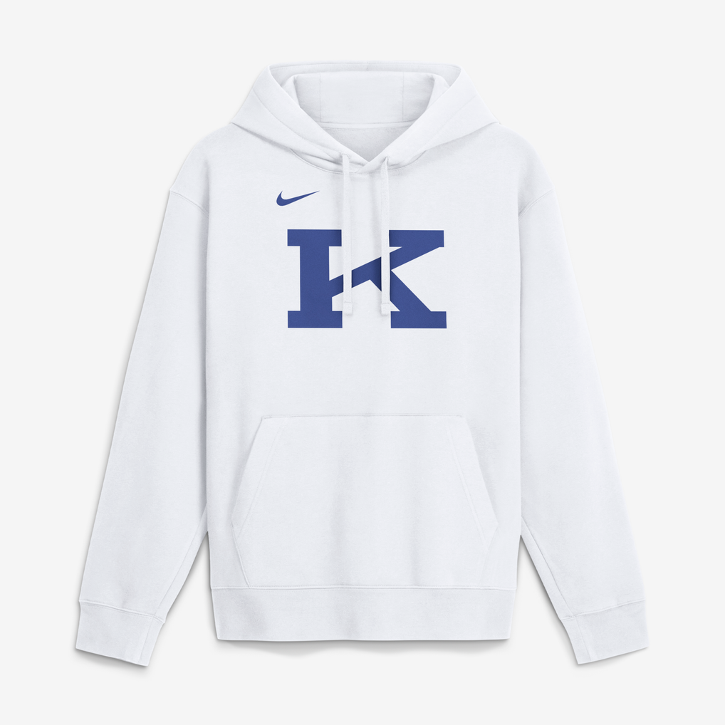 Men's Nike White Kentucky Wildcats Power K Club Fleece Hoodie