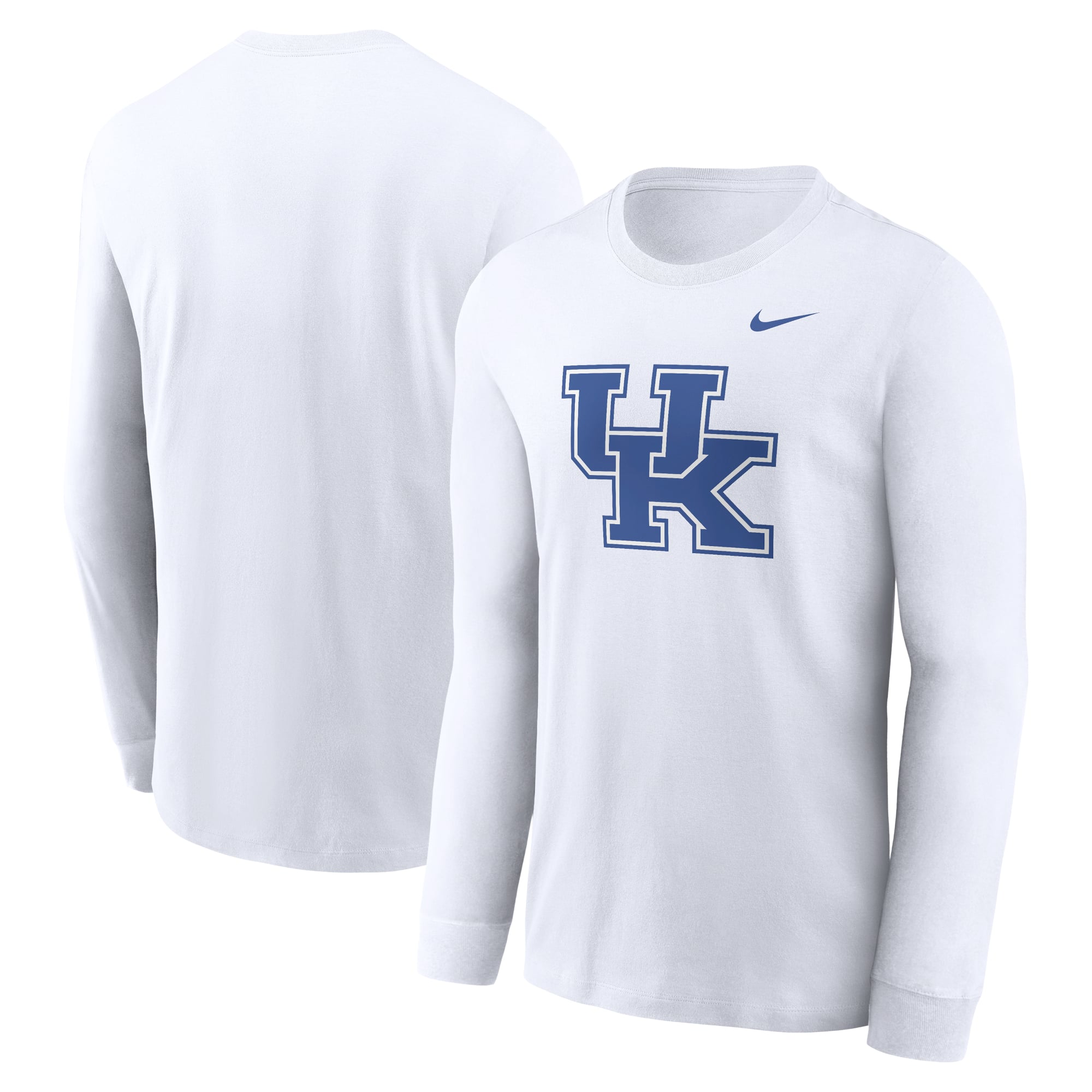 Men's Nike White Kentucky Wildcats Primary Logo Long Sleeve T-Shirt